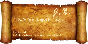 Juhász Napóleon névjegykártya